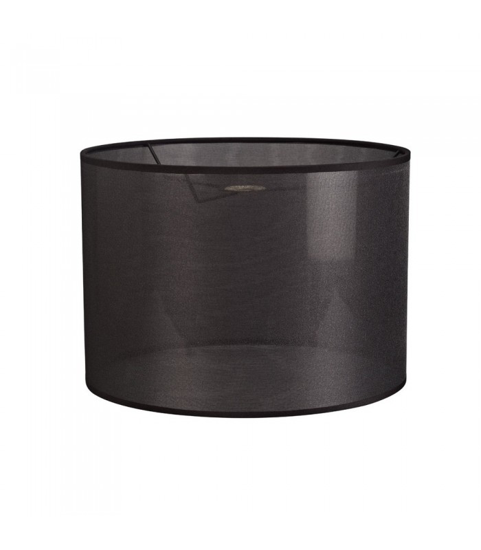 Round Shade Medium Sheer Weave Fabric Black 300mm x 220mm - 1