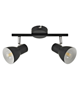 Riado Twin Ceiling Spotlight Black 2xE14-4