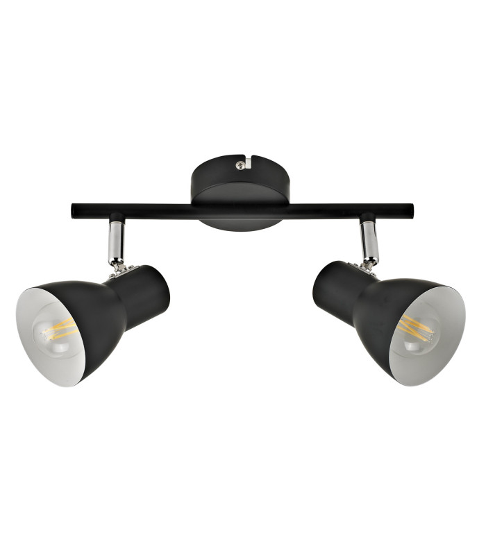 Riado Twin Ceiling Spotlight Black 2xE14-4