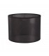 Round Shade Large Sheer Weave Fabric Black 350mm x 250mm - 1