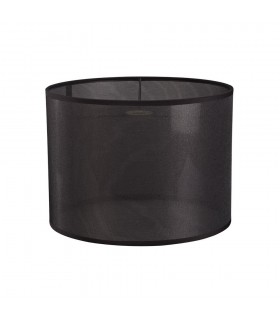 Round Shade Large Sheer Weave Fabric Black 350mm x 250mm - 1