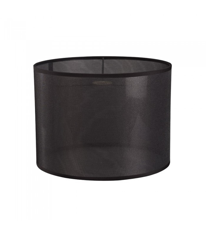 Round Shade Large Sheer Weave Fabric Black 350mm x 250mm - 1