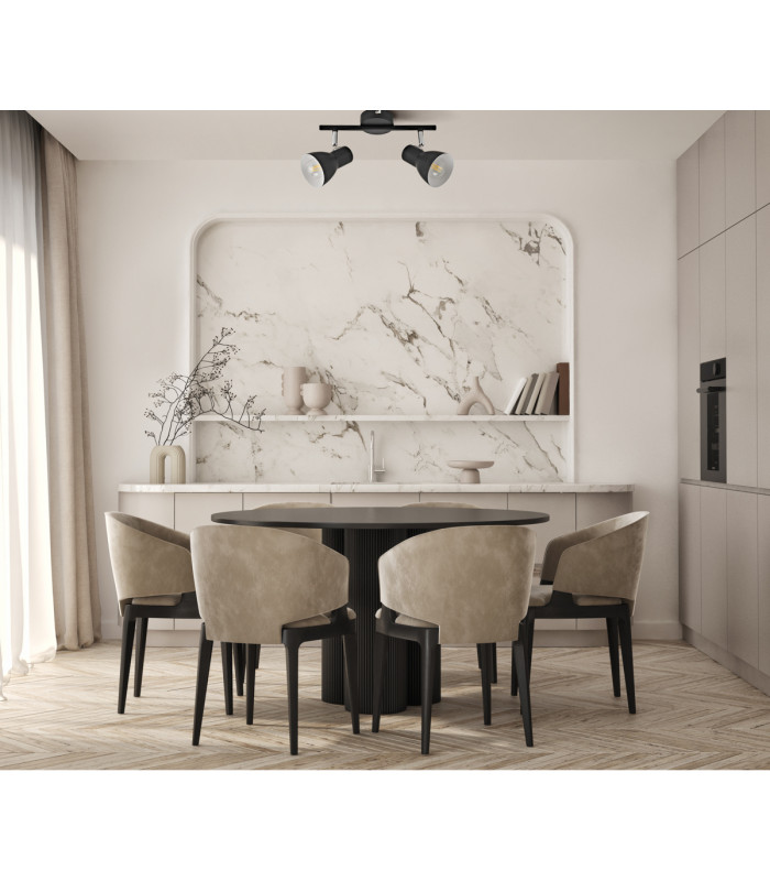 Riado Twin Ceiling Spotlight Black 2xE14-5