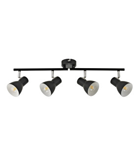 Riado Ceiling Spotlight Bar Black 4xE14-4
