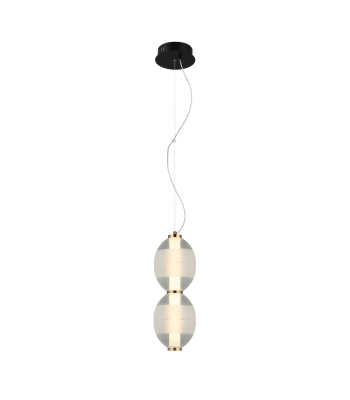 Rinot Twin Slim Pendant Ceiling Light Black White 3000K Warm White-1
