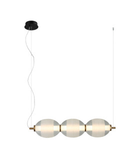 Rinot Triple Bar Pendant Ceiling Light Black White 3000K Warm White-1