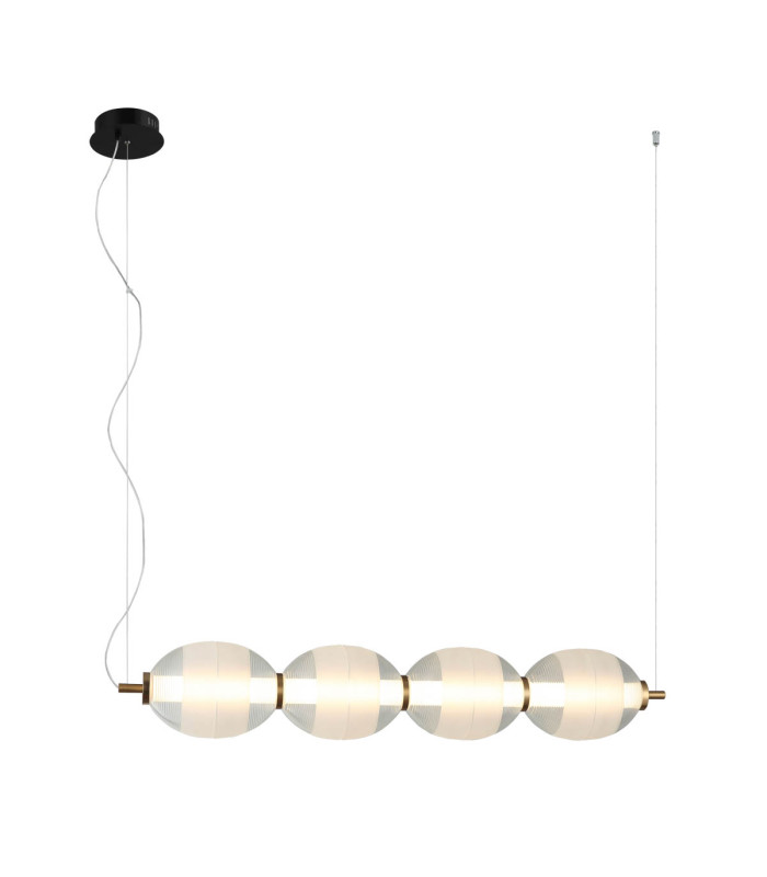 Rinot Quad Bar Pendant Ceiling Light Black White 3000K Warm White-1