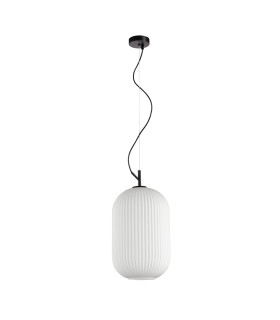 Rues Oval Dome Pendant Ceiling Light Matt Black-2
