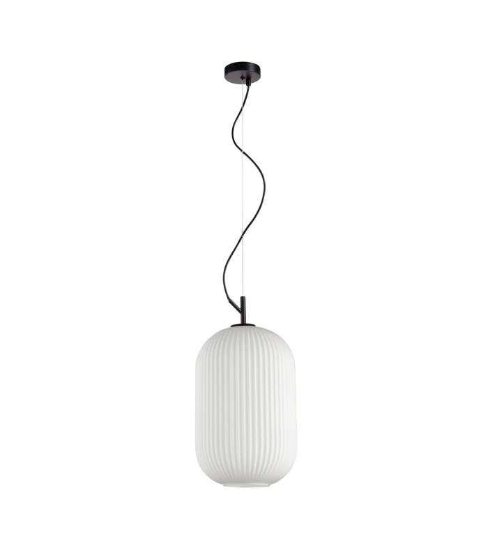 Rues Oval Dome Pendant Ceiling Light Matt Black-2