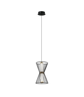 Sanke Wire Frame Pendant Ceiling Light Black 3000K Warm White-1