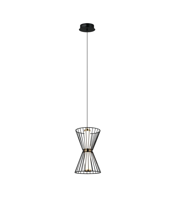 Sanke Wire Frame Pendant Ceiling Light Black 3000K Warm White-1