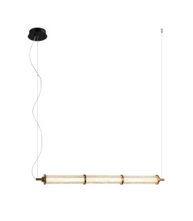 Sanpo 86cm Bar Pendant Ceiling Light Black 3000K Warm White-1