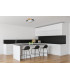 Santer Decorative Flush Ceiling Light Wood Black 3000K Warm White-5
