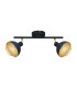 Savio Twin Ceiling Spotlight Matt Black Gold 2xE14-1