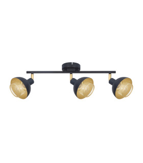 Savio Ceiling Spotlight Bar Matt Black Gold 3xE14-1
