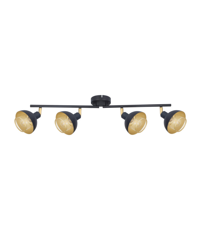 Savio Ceiling Spotlight Bar Matt Black Gold 4xE14-1