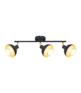 Savio Ceiling Spotlight Bar Matt Black Gold 3xE14-2