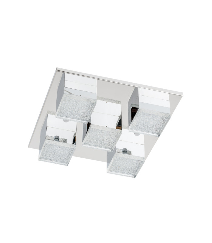 Seth Shade Cluster Ceiling Light Chrome 3000K Warm White-1