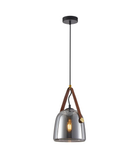Solta Dome Pendant Ceiling Light Black Smoked-1