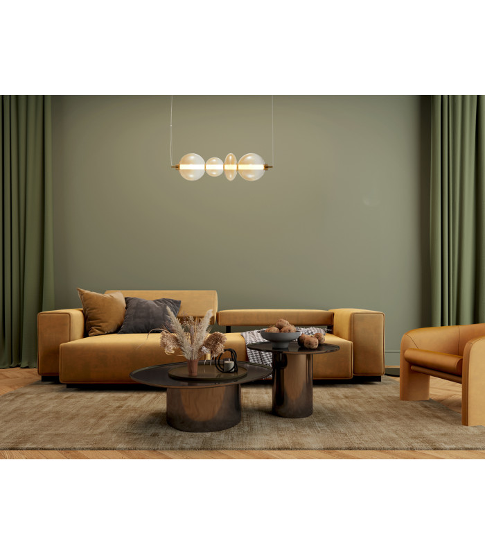 Sonte I Bar Pendant Ceiling Light Antique Bronze Matt 3000K Warm White-5