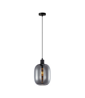 Talia Dome Pendant Ceiling Light Black Smoked-1