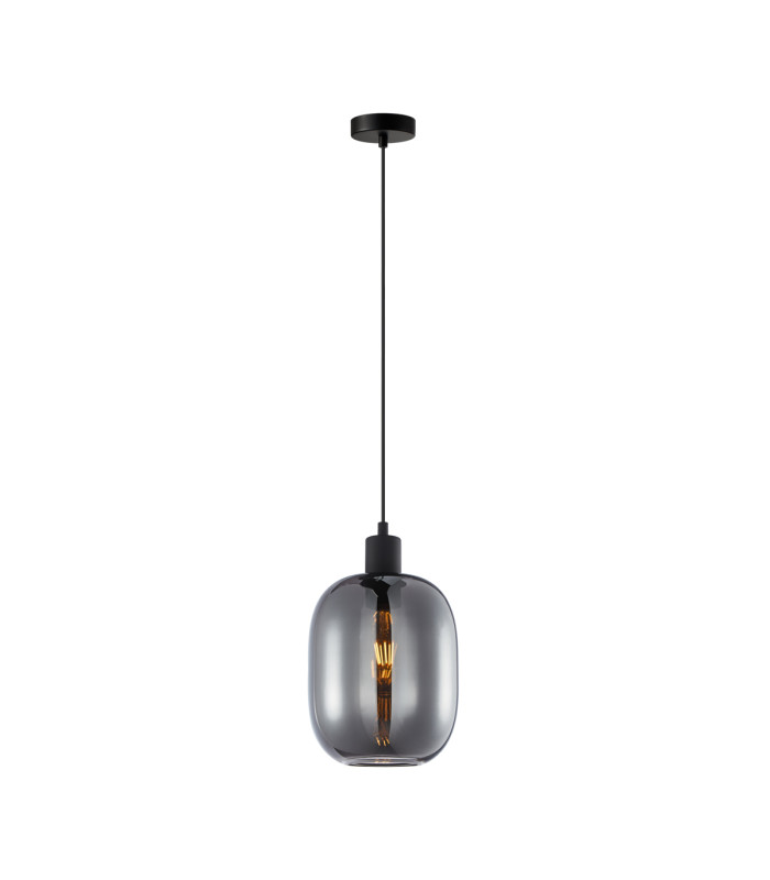Talia Dome Pendant Ceiling Light Black Smoked-1