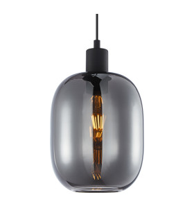 Talia Dome Pendant Ceiling Light Black Smoked-2