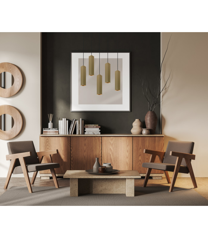Tecno Slim Pendant Ceiling Light Gold-5