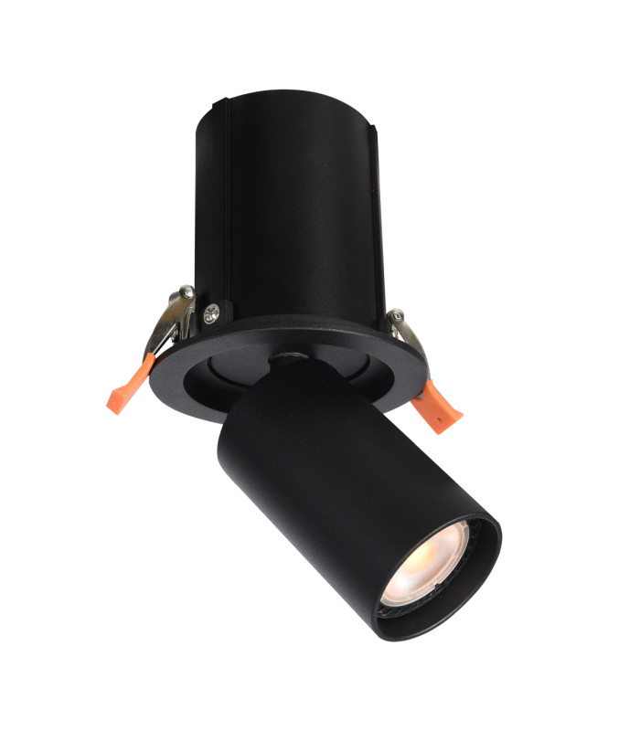 Termo Round Recessed Downlight Black Sandblasted-1