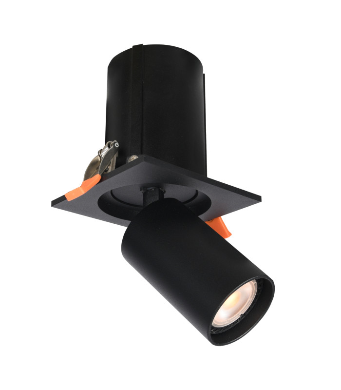 Termo Square Recessed Downlight Black Sandblasted-1