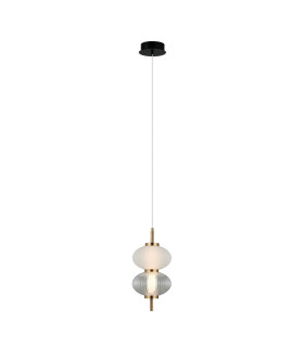 Testa Twin Slim Pendant Ceiling Light Black White 3000K Warm White-1