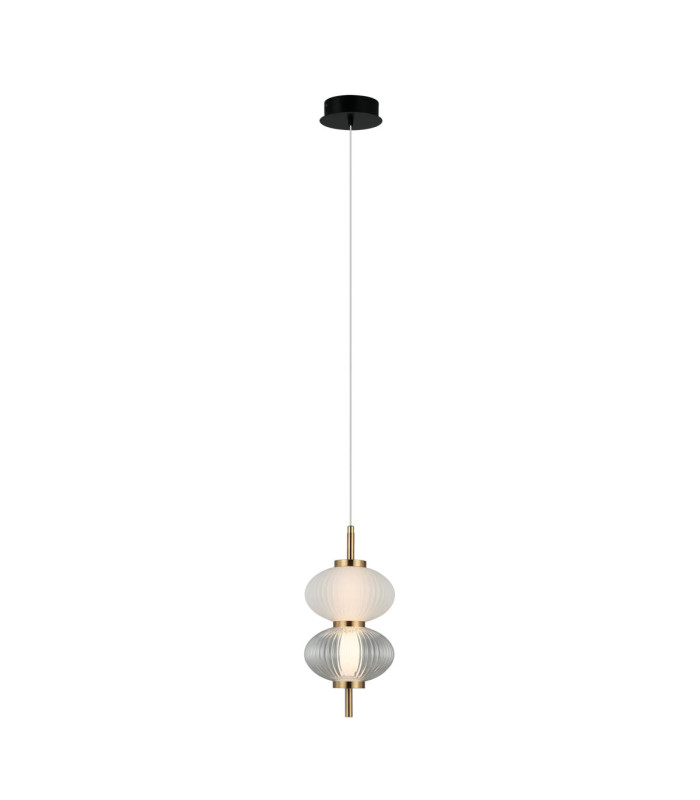 Testa Twin Slim Pendant Ceiling Light Black White 3000K Warm White-1