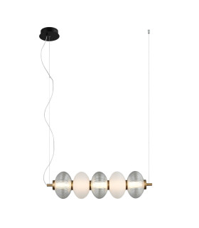 Testa Bar Pendant Ceiling Light Black White 3000K Warm White-1