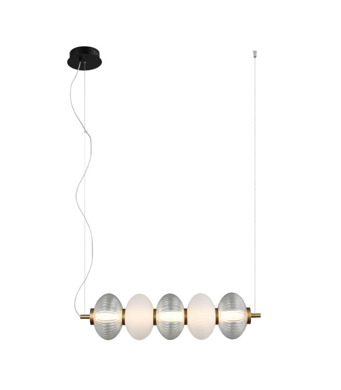 Testa Bar Pendant Ceiling Light Black White 3000K Warm White-1