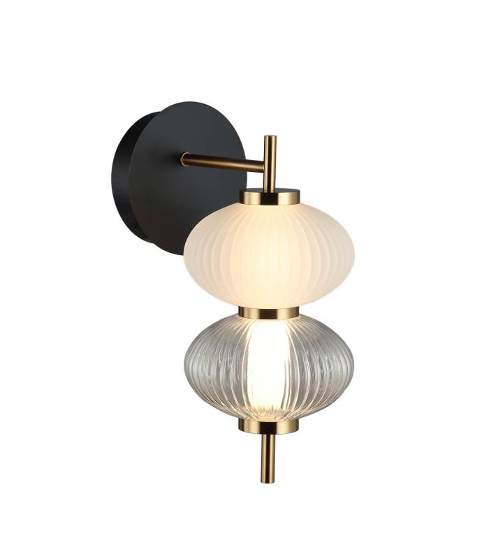 Testa Wall Lamp Black White 3000K Warm White-1