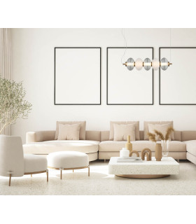 Testa Bar Pendant Ceiling Light Black White 3000K Warm White-5