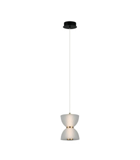 Tica Slim Pendant Ceiling Light Black White 3000K Warm White-1