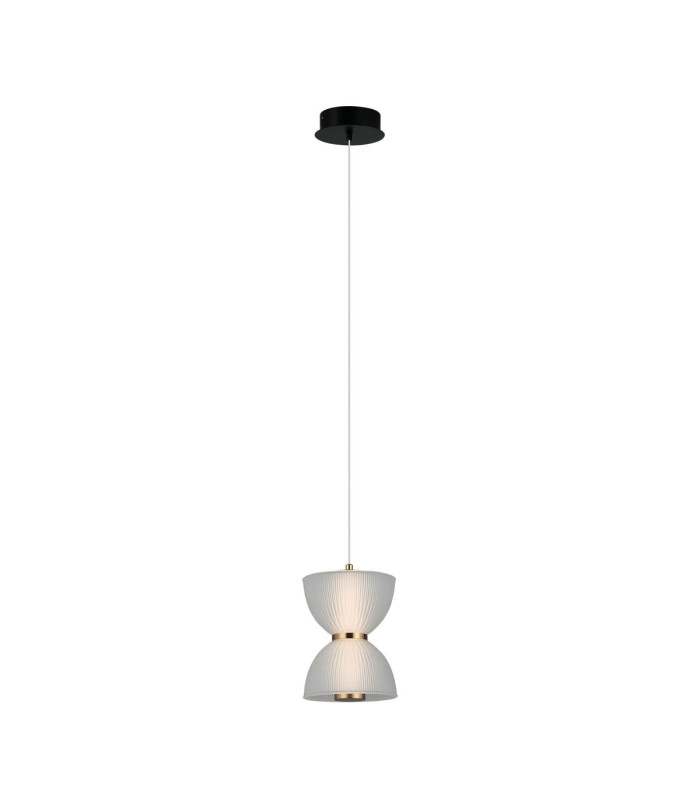 Tica Slim Pendant Ceiling Light Black White 3000K Warm White-1