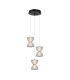 Tica Cluster Pendant Ceiling Light Black White 3000K Warm White 3xLED-1
