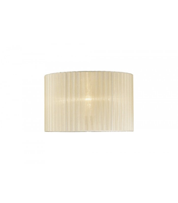 Round Organza Shade Cream 360mm x 230mm, Suitable For Table Lamp - 1