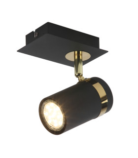 Verano Single Spotlight Matt Black Gold Chrome-1