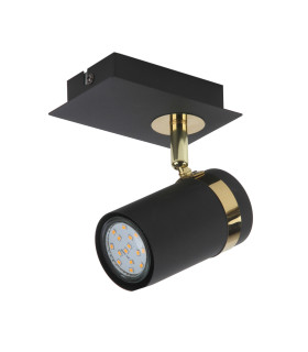 Verano Single Spotlight Matt Black Gold Chrome-4