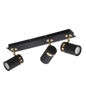Verano Ceiling Spotlight Bar Matt Black Gold Chrome 3xGU10-4
