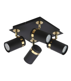 Verano Ceiling Spotlight Clusters Matt Black Gold Chrome 4xGU10-4