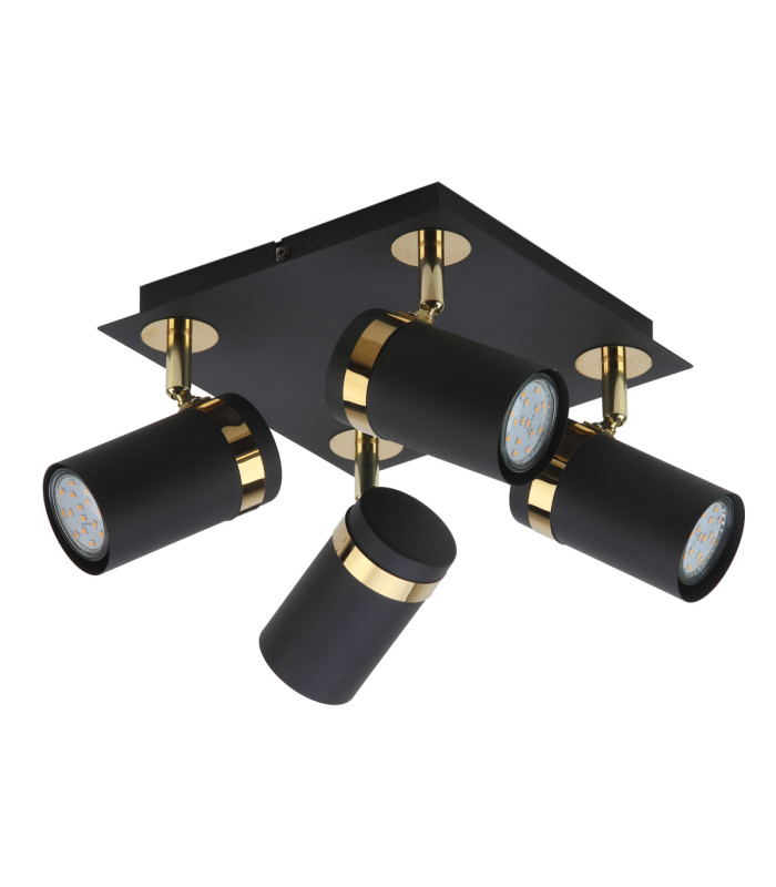 Verano Ceiling Spotlight Clusters Matt Black Gold Chrome 4xGU10-4