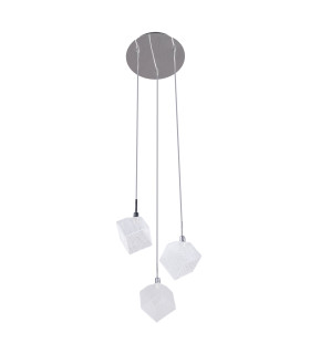 Zen Cluster Pendant Ceiling Light Chrome 3xG9-1