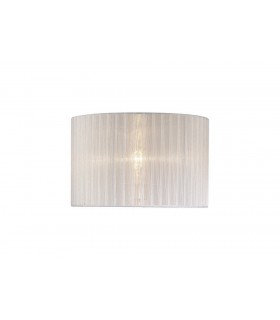 Round Organza Shade White 360mm x 230mm, Suitable For Table Lamp - 1