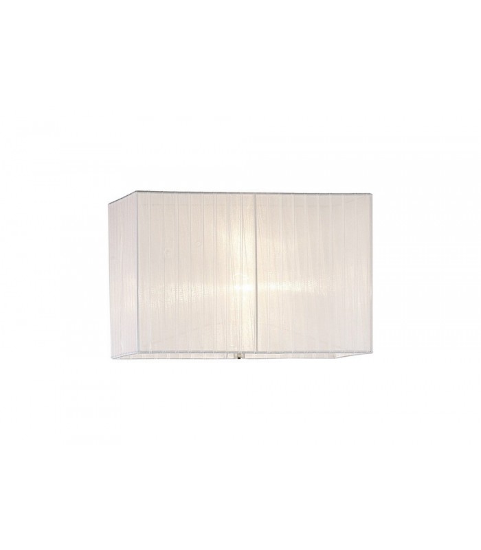 Rectangle Organza Shade, 400x210x260mm, Cream, White, For Floor Lamp - 1