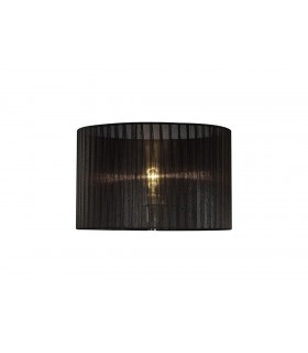 Round Organza Shade Black 360mm x 230mm, Suitable For Table Lamp - 1