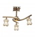 Semi Flush Ceiling 3 Light G9, Antique Brass - 1